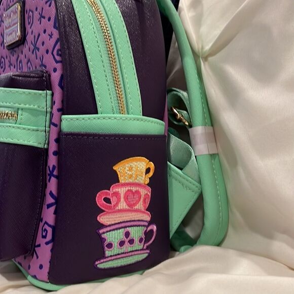 Loungefly X Disney Parks Mickey Main Attraction Mad Hatter Alice in Wonderland - Picture 5 of 10